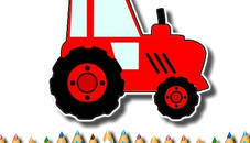 Easy Kids Coloring Tractor
