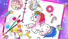 Fabulous Cute Unicorn Coloring Book
